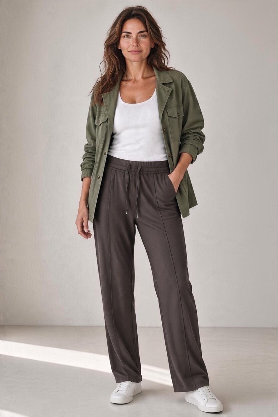 Mod-O-Doc Sz M Dark Taupe Casual Lounge Pants Sweatpants Cozy & Soft Cotton